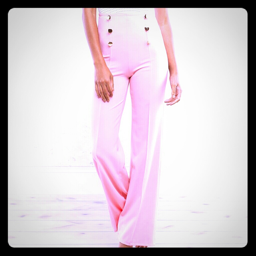 High-Waisted Pink Pants
